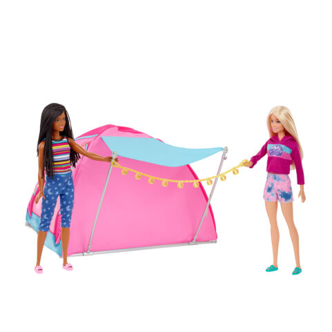 バービー かわいいピンクのテントとキャンプセット | ハウス・おみせ 