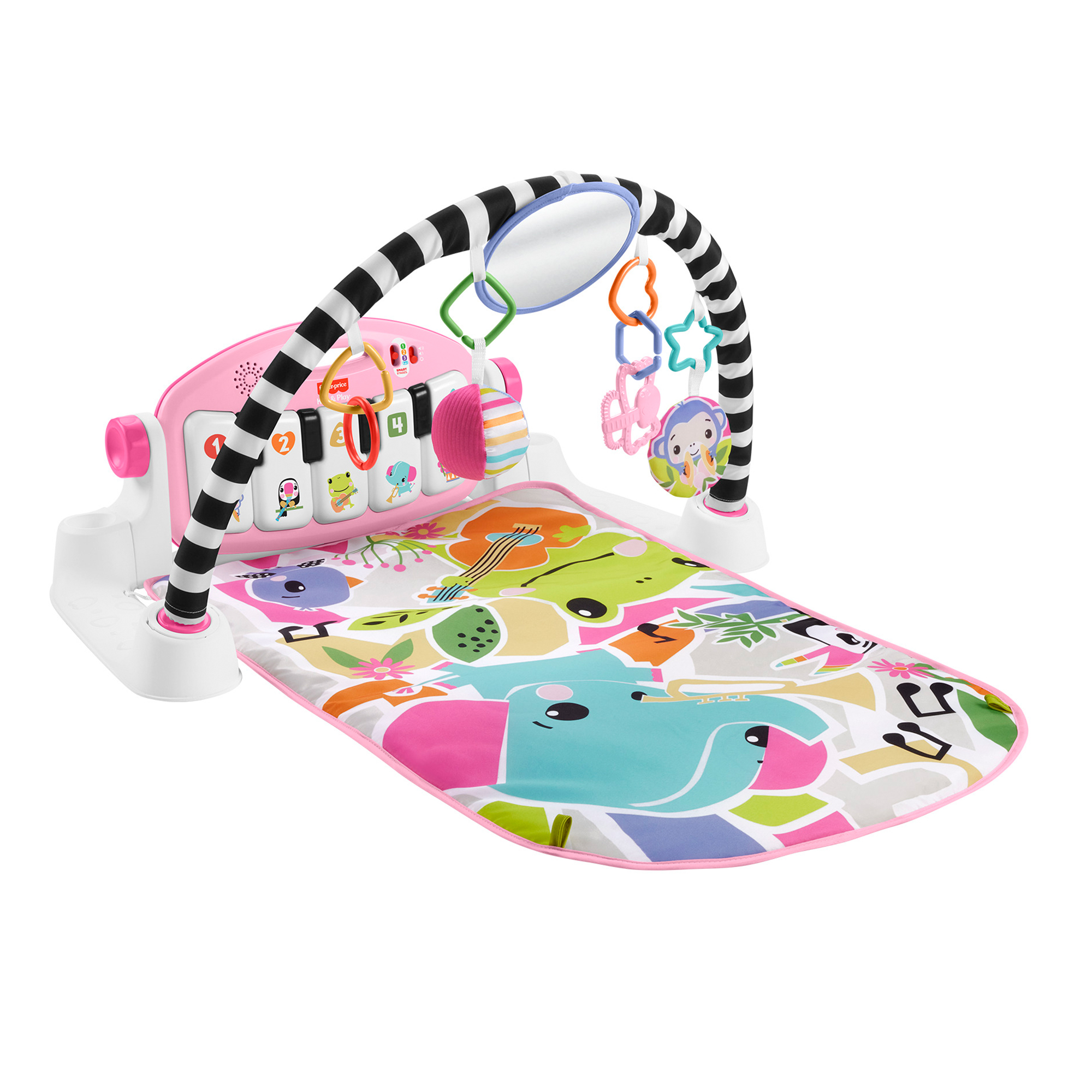 あんよでキック！感覚が育つ4WAYバイリンガル・ピアノジム　ピンク